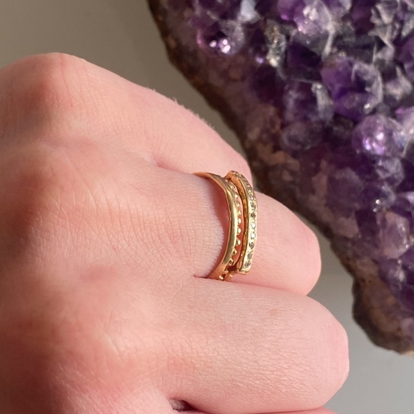 Boho Gold Stacker Ring - Picture 6 of 7